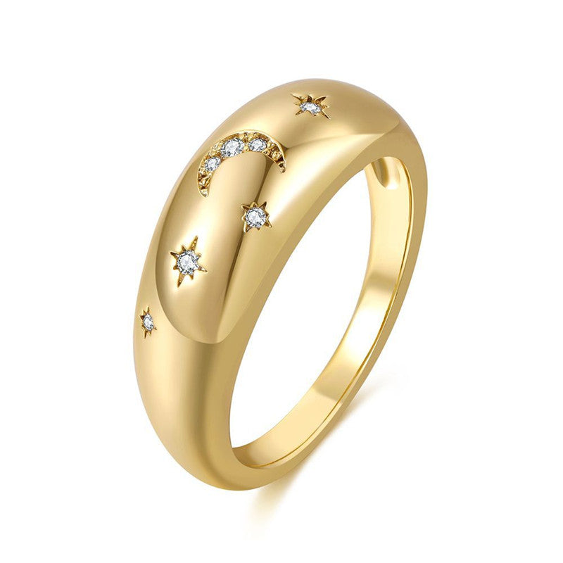 Micro-inlaid Zircon Finger-ring