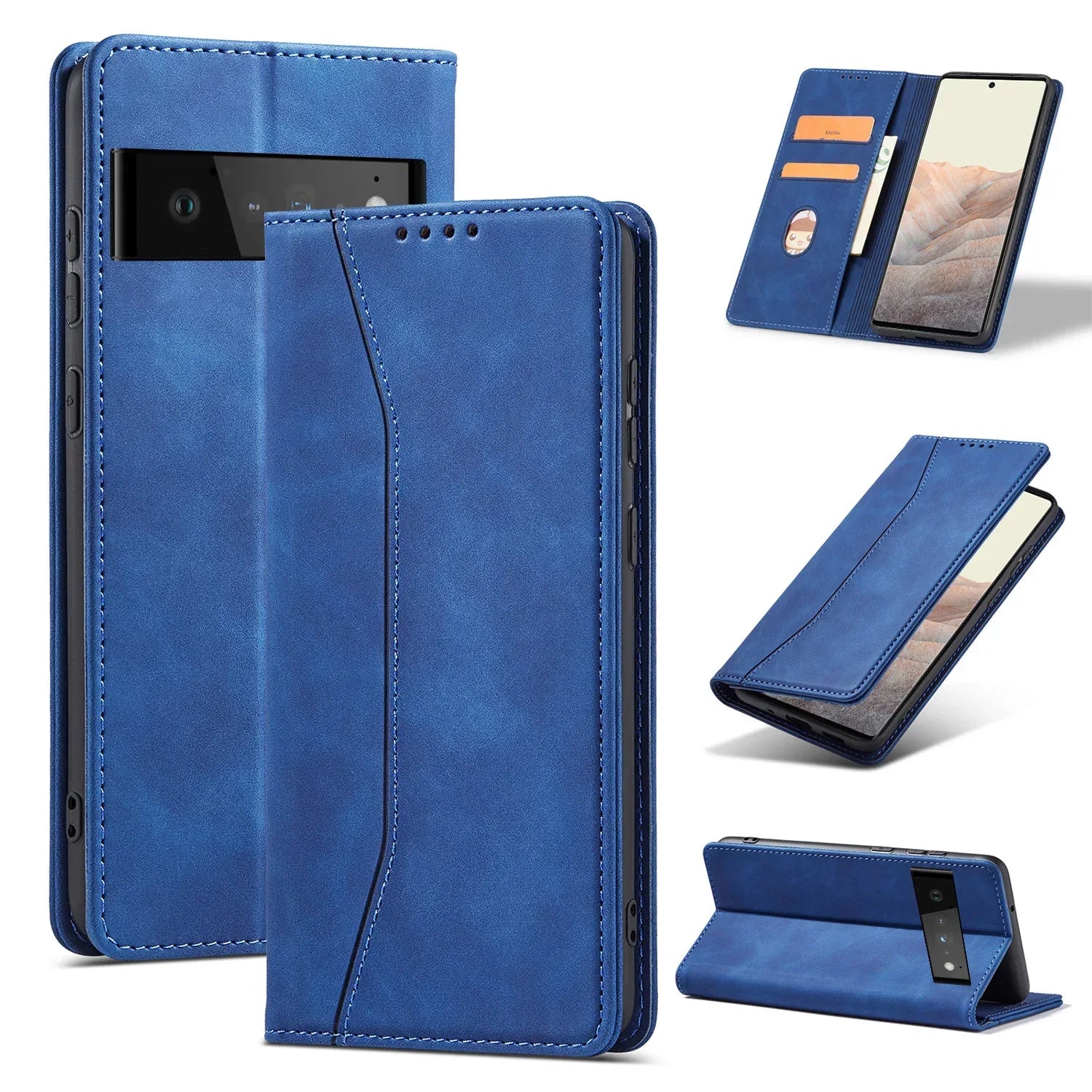 Leather Case Magnetic Flip Pixel case - Viexta