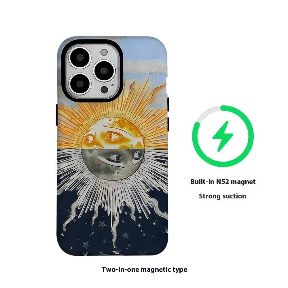 Day And Night Sun Feilin Magnetic Two-in-one iPhone Case - Viexta