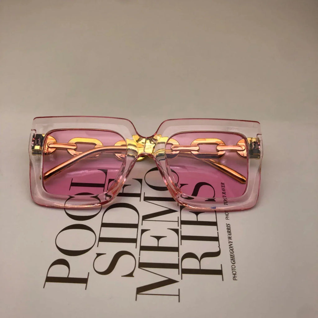 Square Chain Personalized Fashion Sunglasses For Women - Viexta