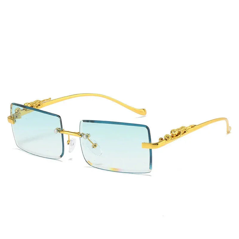 square-frameless-trimming-sunglasses - Viexta