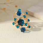 Boho Stackable Gemstone Rings Set