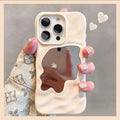 Electroplated Ripple Mirror Makeup Mirror iPhone case - Viexta