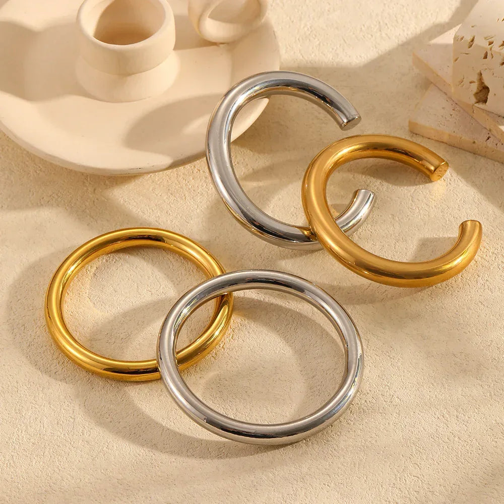 glossy-titanium-steel-bracelet-for-women - Viexta