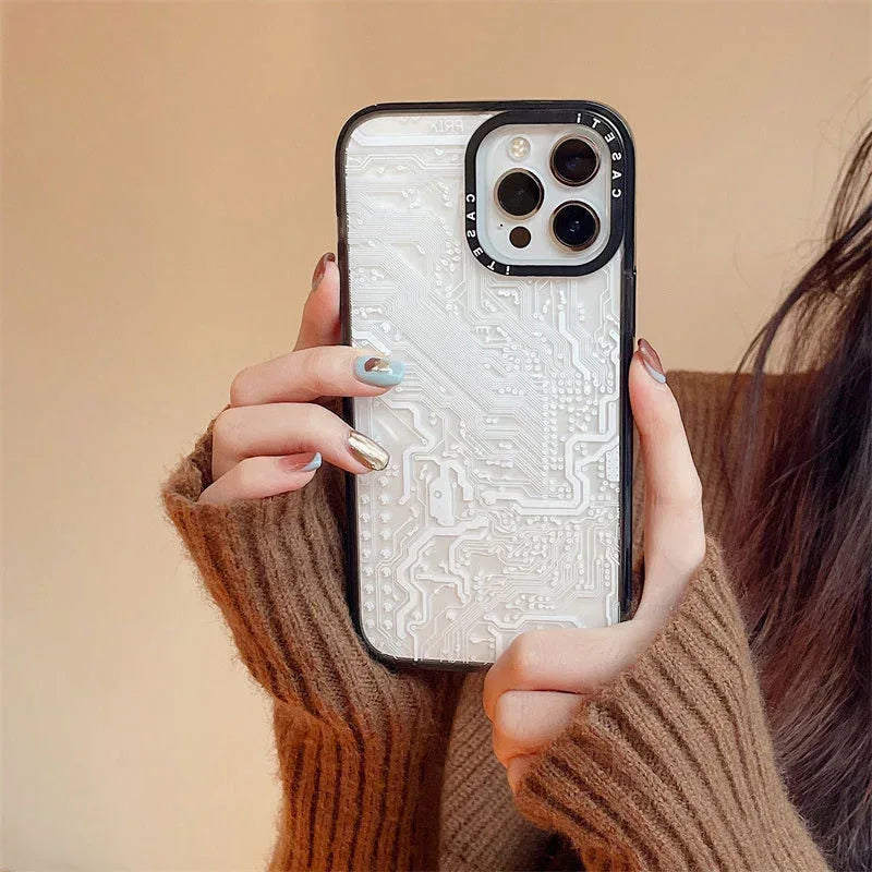 Circuit Board Drop-resistant Acrylic iPhone Case - Viexta