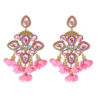 Bohemia Color Diamond Flower Earrings - Viexta