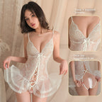 lingerie-sling-lace-jumpsuit-hollow-out-uniform-pajamas