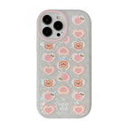 Peach Love Bear Phone Case with Charm