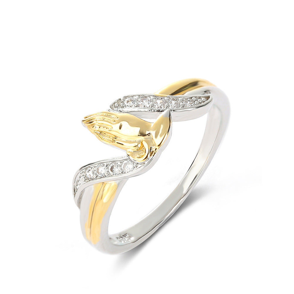 18K Creative Hands Prayer Ring