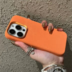 Magnetic Leather Drop-resistant Flannel iPhone Case