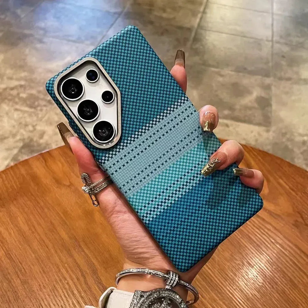 Carbon Fiber Pattern Kevlar Pattern Magnetic Suction Drop-resistant Samsung case - Viexta