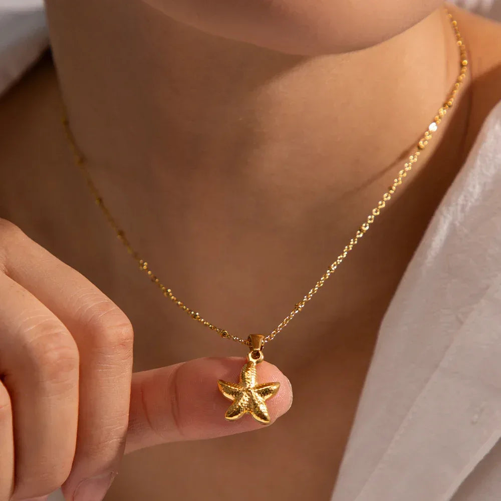 Starfish Pendant Neckpiece - Viexta