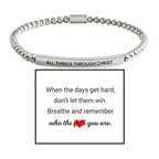 4mm Gold Bead Bracelet With Stainless Steel Curved Tube - Viexta