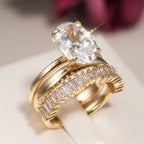 Huitan Shiny Ring Set