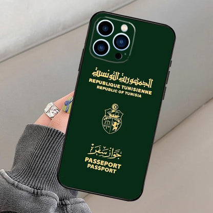 Algeria Serbia Spain Passport iPhone Case