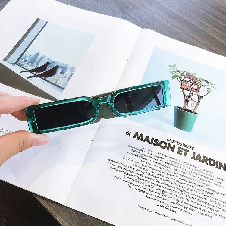Rectangle Frame Fashion Sunglasses - Viexta