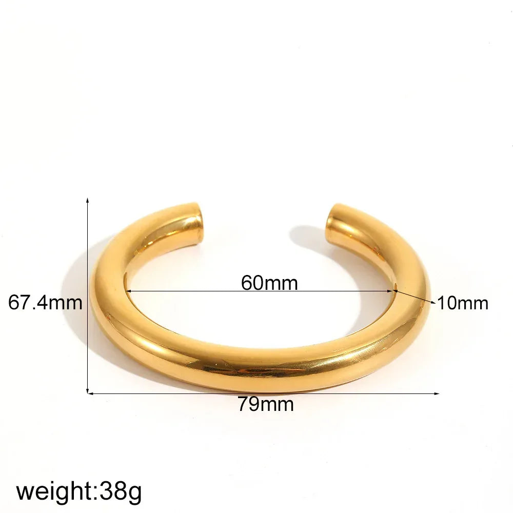 glossy-titanium-steel-bracelet-for-women - Viexta