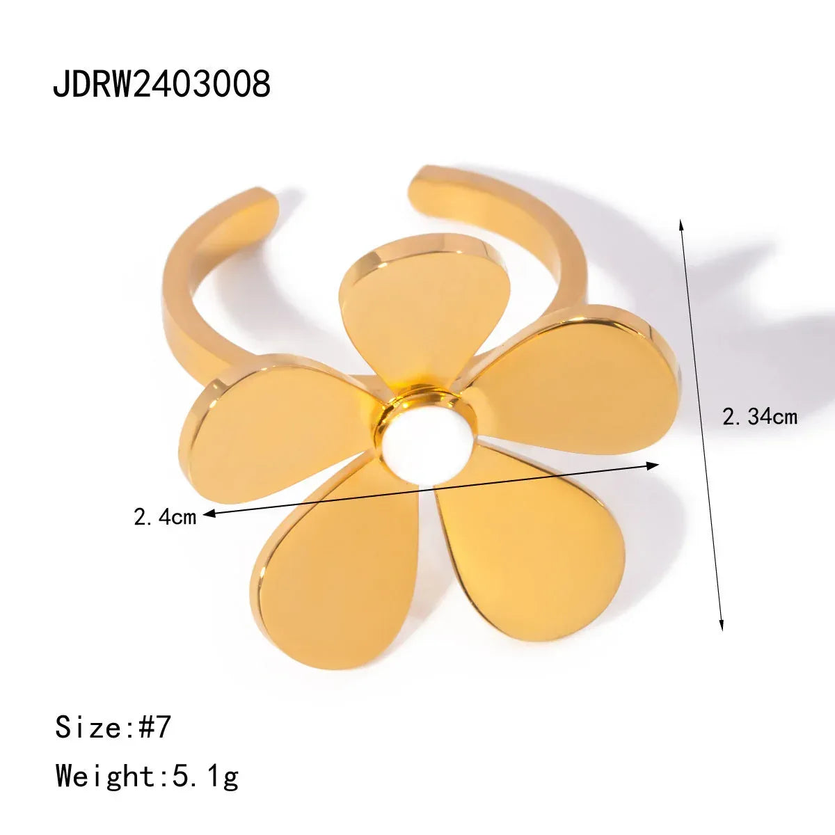 summer-18k-gold-stainless-steel-flower-earrings - Viexta