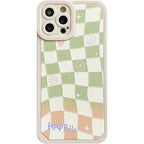 Checkerboard Flower Smile iPhone Case - Viexta