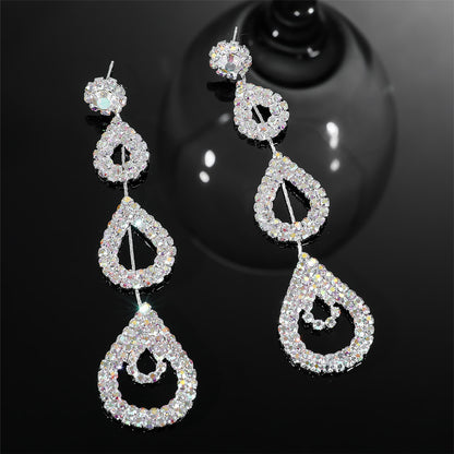 Rhinestone Long Earrings