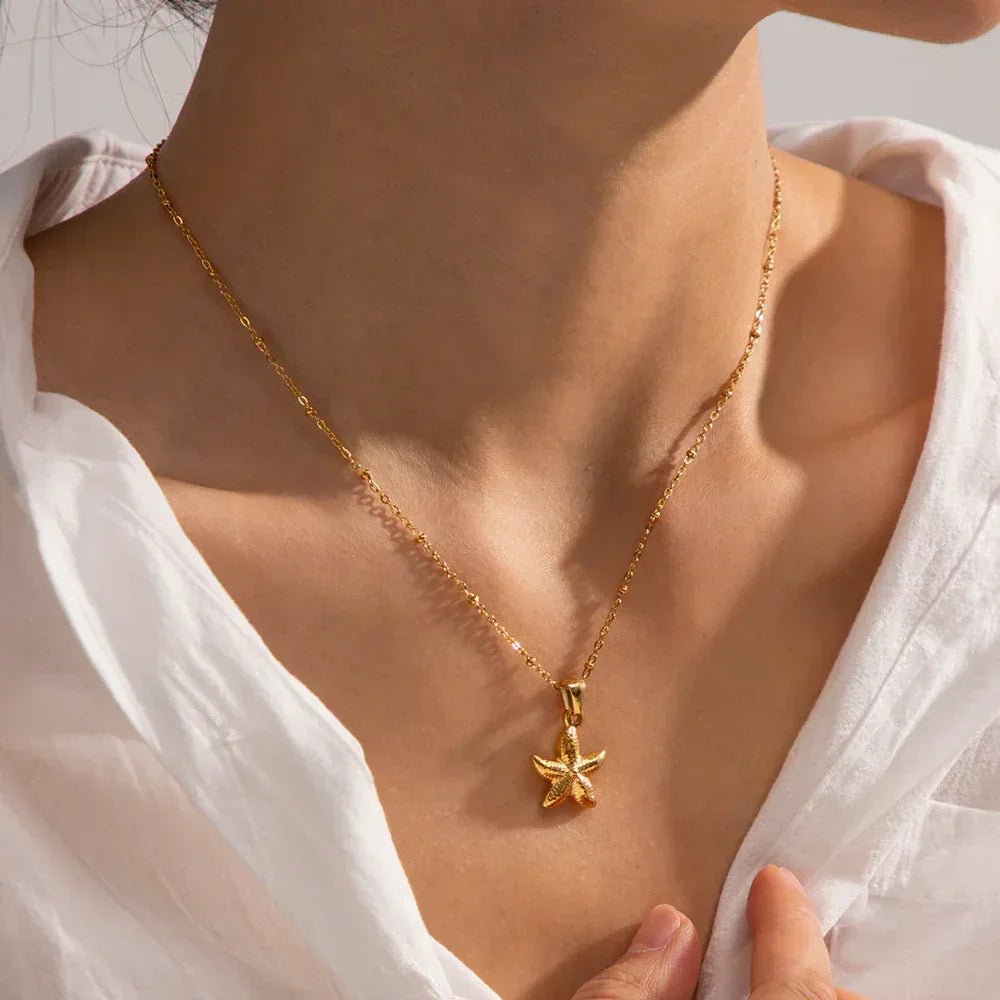 Starfish Pendant Neckpiece - Viexta