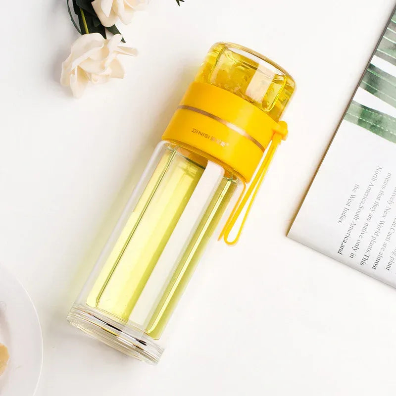 Glass Water Bottle With Tea Infuser Filter Tea Separation - Viexta