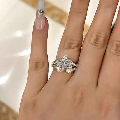 Engagement Double Layer Ring