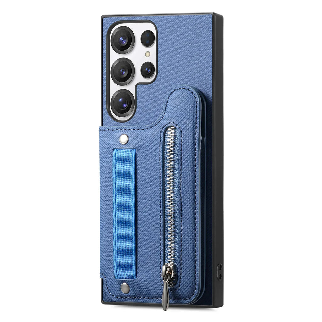 Wristband Wallet Card Holder Leather Samsung Case - Viexta