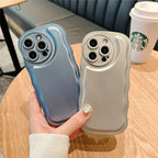 Wave Pattern Solid Color iPhone Case - Viexta