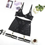 womens-striped-mesh-lingerie - Viexta
