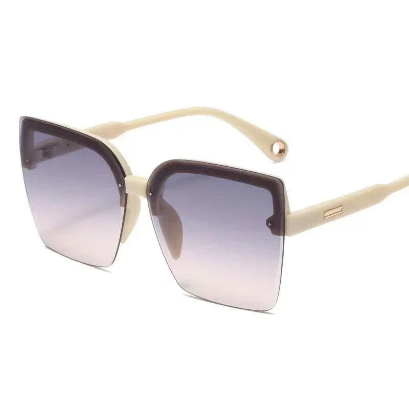 fashion-large-square-rimless-sunglasses - Viexta