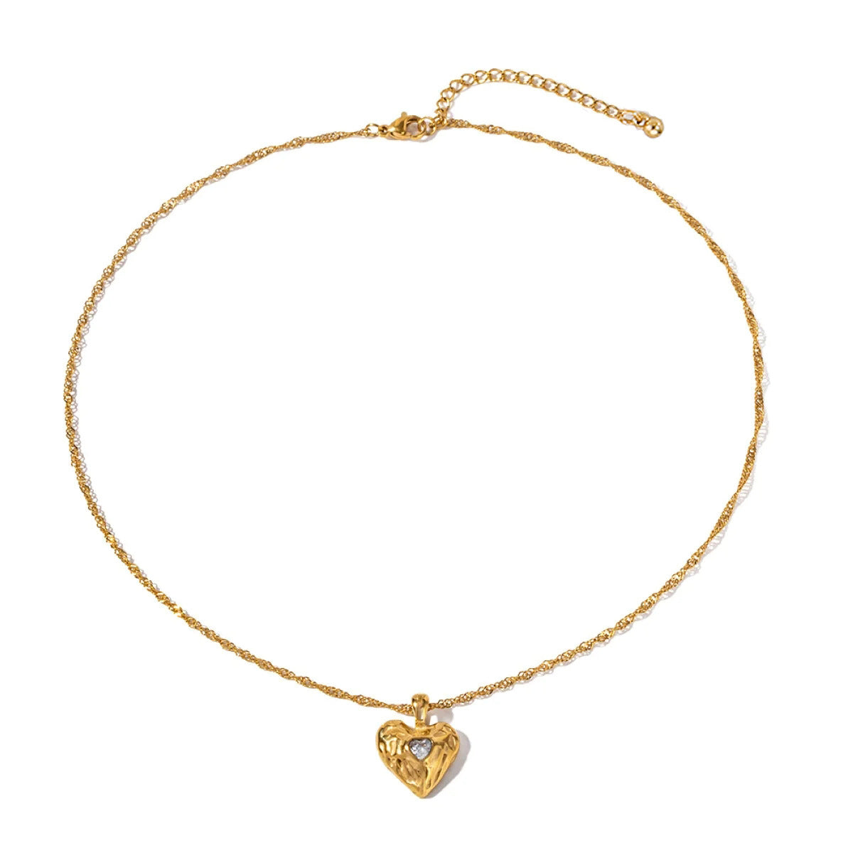 Heart-shaped Necklace With Crystal