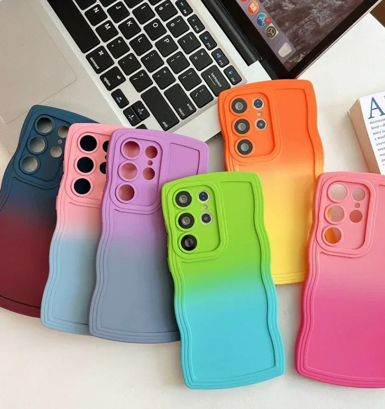 gradient-color-wave-samsung-phone-case - Viexta