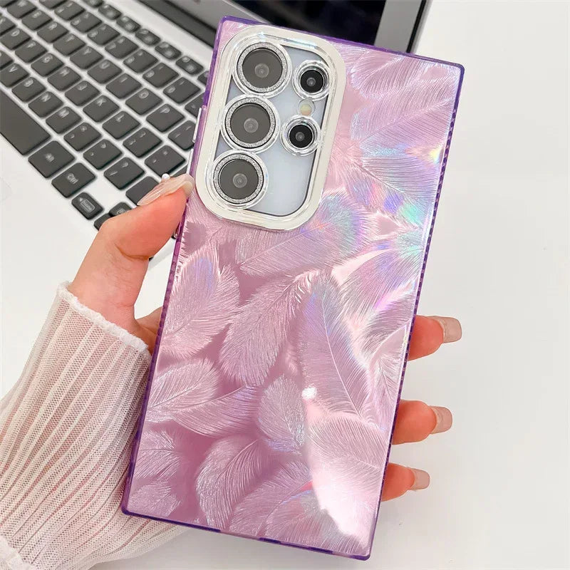 Electroplated IMD Hard Samsung Case With Lens Protector - Viexta
