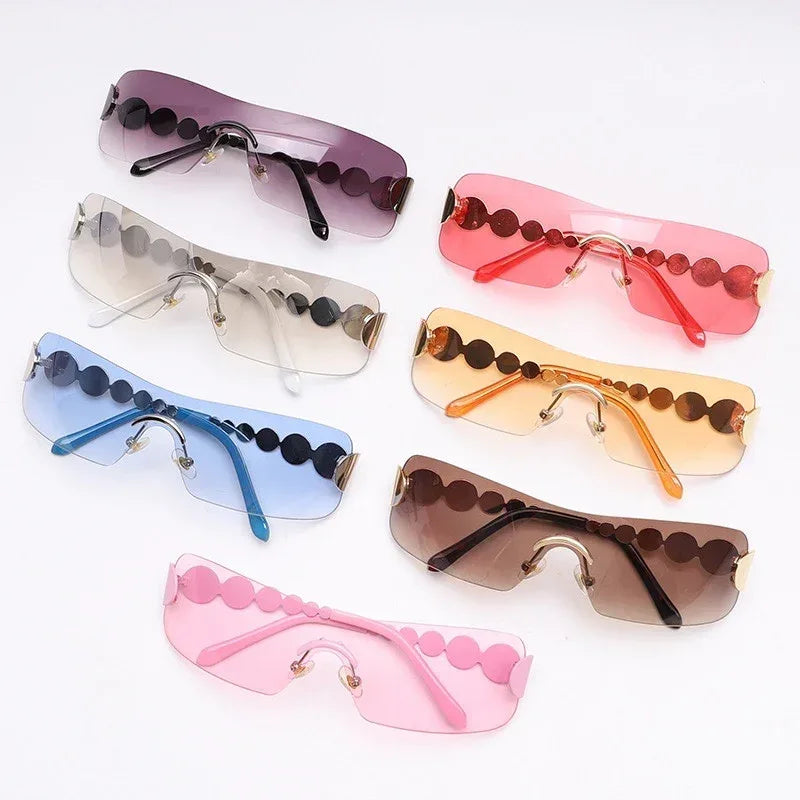 One Piece Rimless Outdoor Sunglasses - Viexta