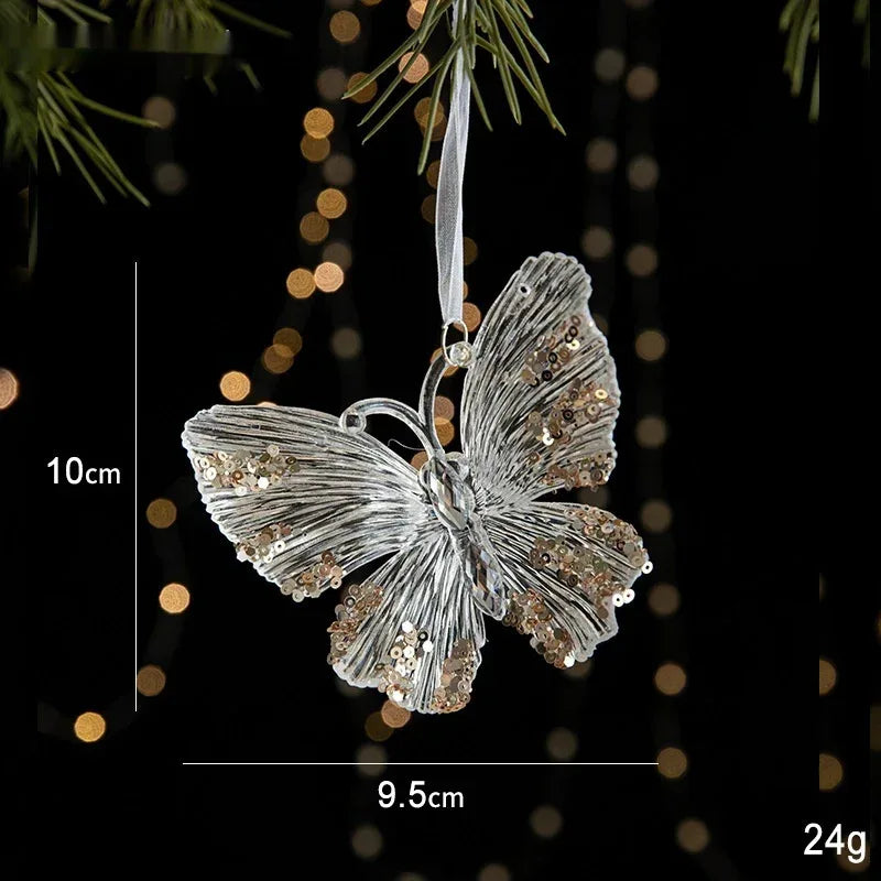 Christmas Decorations Sequins Acrylic Transparent Pendant - Viexta