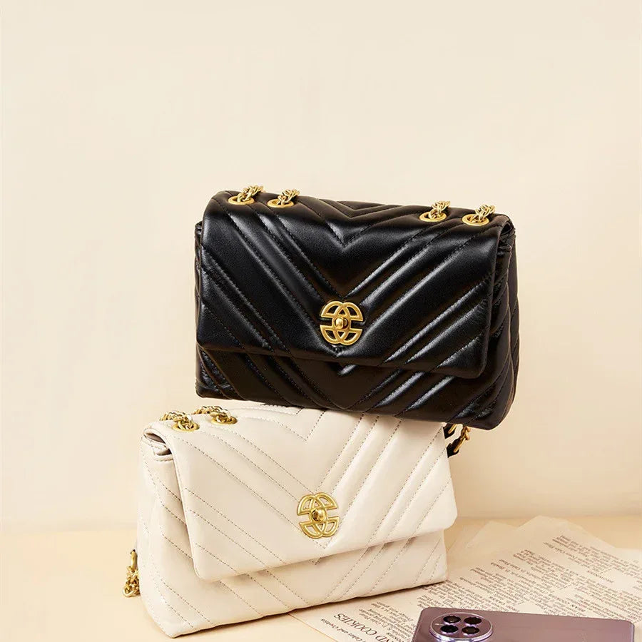 womens-diamond-chain-square-shoulder-bag - Viexta