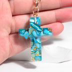 Resin Epoxy Cross Bag Hanging Ornament