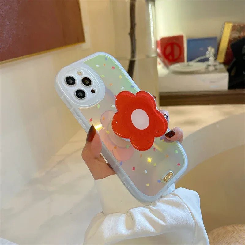 Flower Anti-fall Soft Shell iPhone Case - Viexta