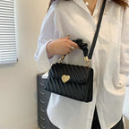 Women Handbags Fashion Chain Shoulder Bags With Love Metal Design - Viexta