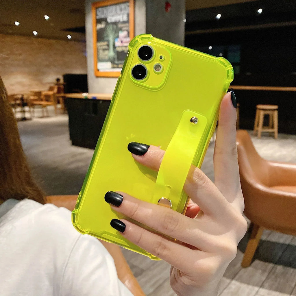Explosion-proof Four-corner Drop-resistant with Strap iPhone Case - Viexta