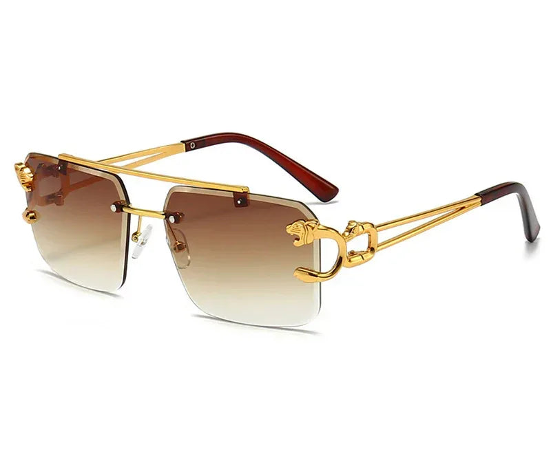 Trendy Double Beam Trimmed Sunglasses - Viexta