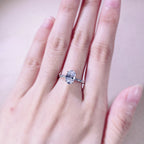 S925 Sterling Silver Minimalist Big Diamond Ring