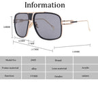 vintage-with-large-rims-metal-gradient-sunglasses - Viexta