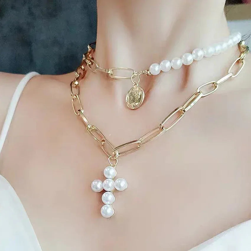 Pearl Love Multi-layer Necklace - Viexta