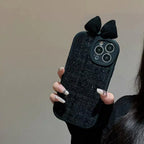 High-grade Black Classic Bow iPhone Case - Viexta
