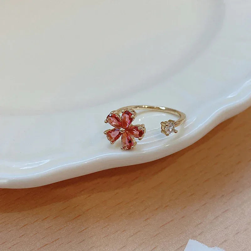 Micro Set Crystal Zircon Pearl Ring - Viexta