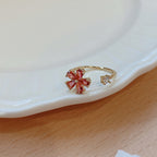 Micro Set Crystal Zircon Pearl Ring