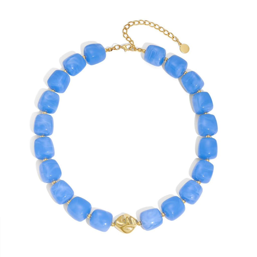 Bohemian-style Multicolor Resin Bead Necklace