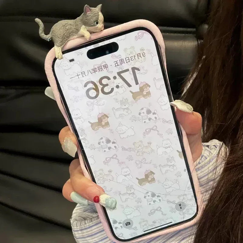 Three-dimensional Cat Drop-resistant iPhone Case - Viexta
